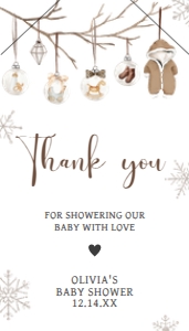 975 Merry Little Baby Shower Favor Tag with Line: 975 Merry Little Baby Shower Favor Tags