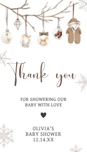 975 Merry Little Baby Shower Favor Tags design preview