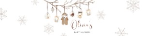 975 Merry Little Baby Shower Bottle Label design preview