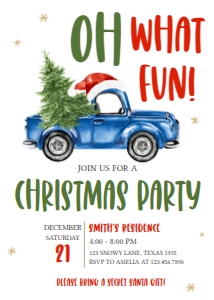 19SE Oh What Fun Seasonal Invitation A: 19SE Oh What Fun Invitation A