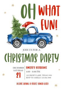 19SE Oh What Fun Invitation A design preview