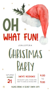 19SE Oh What Fun Seasonal Invitation Mobile B: 19SE Oh What Fun Invitation B