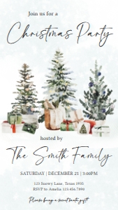 20SE Christmas Party Seasonal Invitation Mobile B: 20SE Christmas Party Invitation B
