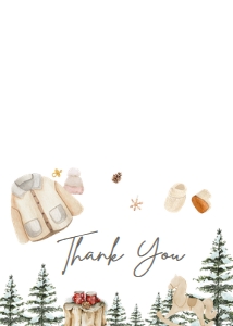 978 Baby It's Cold Outside Baby Clothes Baby Shower Thank You Card: 978 Baby It's Cold Outside Baby Clothes Baby Shower Invitation Set