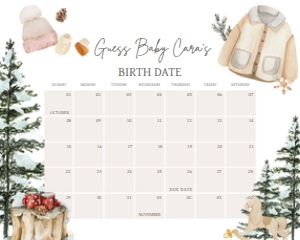 978 Baby It's Cold Outside Baby Clothes Baby Shower Calendar 10x8: 978 Baby It's Cold Outside Baby Clothes Baby Shower Calendar