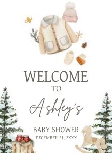 978 Baby It's Cold Outside Baby Clothes Baby Shower Welcome Sign design preview