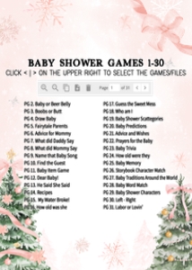 979 Pink Bow Baby it's Cold Outside Baby Shower Games Bundle 2: 979 Pink Bow Baby it's Cold Outside Baby Shower Games