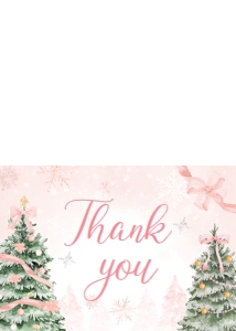 979 Pink Bow Baby it's Cold Outside Baby Shower Thank You Card: 979 Pink Bow Baby it's Cold Outside Baby Shower Invitation Set