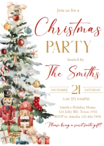 23SE Christmas Party Seasonal Invitation A: 23SE Christmas Party Invitation