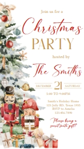 23SE Christmas Party Seasonal Invitation Mobile A: 23SE Christmas Party Invitation
