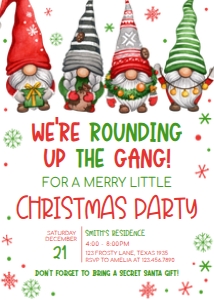 24SE Funny Christmas Party Seasonal Invitation A: 24SE Funny Christmas Party Invitation