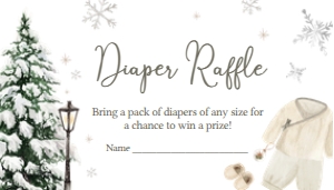 981 A Merry Little Baby Clothes Baby Shower Diaper Raffle: 981 A Merry Little Baby Clothes Baby Shower Invitation Set