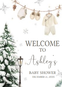 981 A Merry Little Baby Clothes Baby Shower Welcome Sign A2: 981 A Merry Little Baby Clothes Baby Shower Welcome Sign