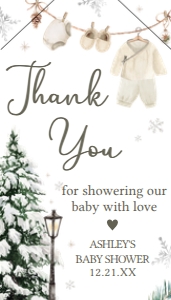 981 A Merry Little Baby Clothes Baby Shower Favor Tag with Line: 981 A Merry Little Baby Clothes Baby Shower Favor Tag