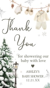 981 A Merry Little Baby Clothes Baby Shower Favor Tag design preview