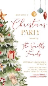 23SE Christmas Party Seasonal Invitation Mobile B: 23SE Christmas Party Invitation B