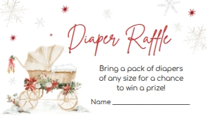 982 Merry Little Baby Shower Diaper Raffle: 982 Merry Little Baby Shower Invitation Set