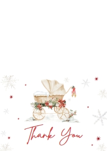 982 Merry Little Baby Shower Thank You Card: 982 Merry Little Baby Shower Invitation Set