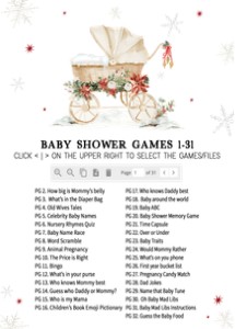 982 Merry Little Baby Shower Games design preview