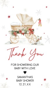 982 Merry Little Baby Shower Favor Tag design preview