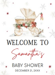 982 Merry Little Baby Shower Welcome Sign 11x15: 982 Merry Little Baby Shower Welcome Sign