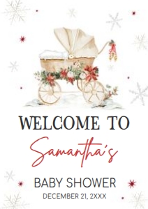 982 Merry Little Baby Shower Welcome Sign A1: 982 Merry Little Baby Shower Welcome Sign