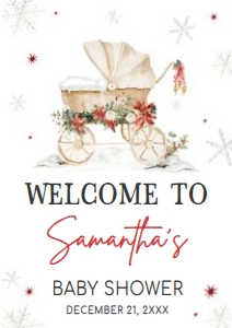 982 Merry Little Baby Shower Welcome Sign A4: 982 Merry Little Baby Shower Welcome Sign