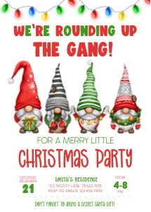 24SE Funny Christmas Party Invitation B design preview