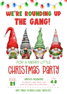 24SE Funny Christmas Party Seasonal Invitation B: 24SE Funny Christmas Party Invitation B