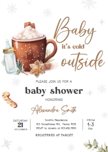 984 Snowflakes Baby it's Cold Outside Baby Shower Invitation A: 984 Snowflakes Baby it's Cold Outside Baby Shower Invitation