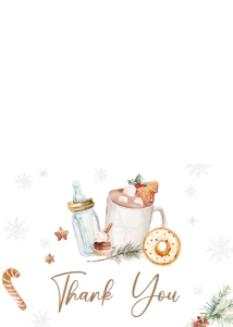 984 Snowflakes Baby it's Cold Outside Baby Shower Thank You Card B: 984 Snowflakes Baby it's Cold Outside Baby Shower Invitation Set