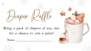 984 Snowflakes Baby it's Cold Outside Baby Shower Diaper Raffle B: 984 Snowflakes Baby it's Cold Outside Baby Shower Invitation Set