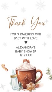 984 Snowflakes Baby it's Cold Outside Baby Shower Favor Tag design preview