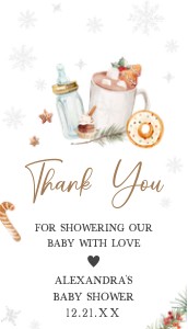 984 Snowflakes Baby it's Cold Outside Baby Shower Favor Tag design preview