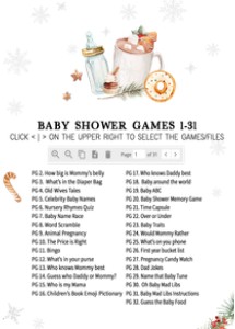 984 Snowflakes Baby it's Cold Outside Baby Shower Games design preview