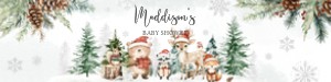 987 Winter Woodland Baby Shower Bottle Label design preview