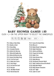 988 A Merry Little Gender Neutral Bear Baby Shower Games Bundle 2: 988 A Merry Little Gender Neutral Bear Baby Shower Games Bundle