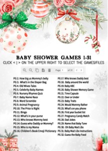 989 Red Green Christmas Ornament Baby Shower Games design preview