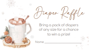 990 A Merry Little Baby is Brewing Baby Shower Diaper Raffle: 990 A Merry Little Baby is Brewing Baby Shower Invitation Set