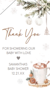 990 A Merry Little Baby is Brewing Favor Tag with Line: 990 A Merry Little Baby is Brewing Favor Tag