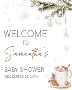 990 A Merry Little Baby is Brewing Baby Shower Welcome Sign 16x20: 990 A Merry Little Baby is Brewing Baby Shower Welcome Sign