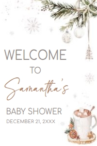 990 A Merry Little Baby is Brewing Baby Shower Welcome Sign 20x30: 990 A Merry Little Baby is Brewing Baby Shower Welcome Sign