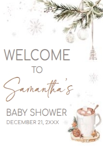 990 A Merry Little Baby is Brewing Baby Shower Welcome Sign A1: 990 A Merry Little Baby is Brewing Baby Shower Welcome Sign