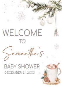 990 A Merry Little Baby is Brewing Baby Shower Welcome Sign A2: 990 A Merry Little Baby is Brewing Baby Shower Welcome Sign