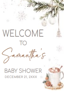 990 A Merry Little Baby is Brewing Baby Shower Welcome Sign A4: 990 A Merry Little Baby is Brewing Baby Shower Welcome Sign