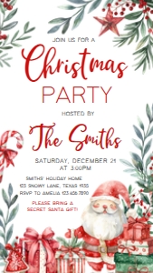 28SE Christmas Party Seasonal Invitation Mobile C: 28SE Christmas Party Invitation C