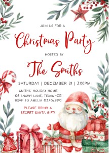 28SE Christmas Party Invitation C design preview