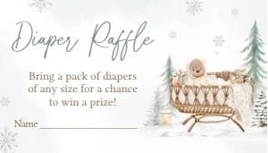 991 Baby it's Cold Outside Baby Shower Diaper Raffle: 991 Baby it's Cold Outside Baby Shower Invitation Set