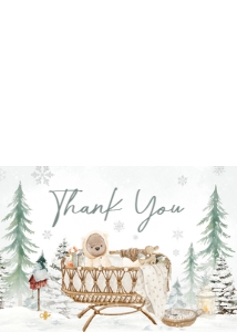 991 Baby it's Cold Outside Baby Shower Thank You Card: 991 Baby it's Cold Outside Baby Shower Invitation Set
