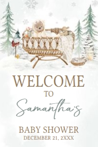 991 Baby it's Cold Outside Baby Shower Welcome Sign 20x30: 991 Baby it's Cold Outside Baby Shower Welcome Sign